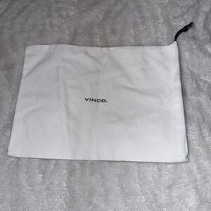 Vince. Dust Bag For Handbag Purse shoes 13 .5X 10 White Gift Bag Excellent